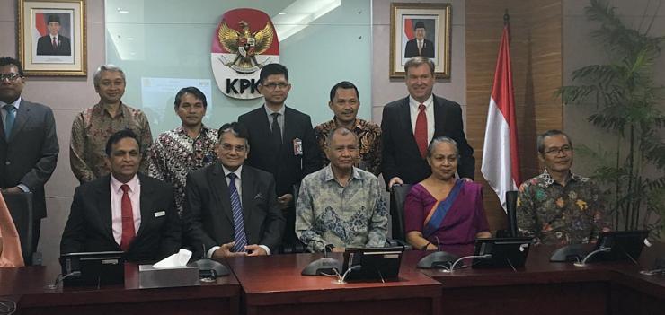 CIABOC, KPK, and EWMI participants gather on April 1, 2019 at KPK’s headquarters in Jakarta.