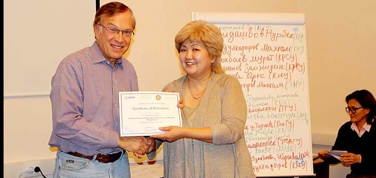 Professor Lester Salamon and two other JHU experts team offered various lectures on non-profit management to a total of 55 CSOs, 19 faculty members, and 139 students from Osh and Bishkek.