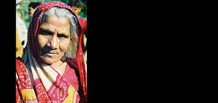 A Dalit panihari (water woman), in the village of Divee.