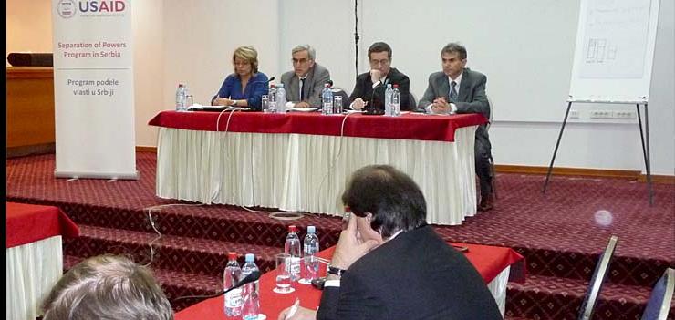 Serbian and Montenegrin court officials present experiences with backlog reduction to Serbian judges, Belgrade, May 2009